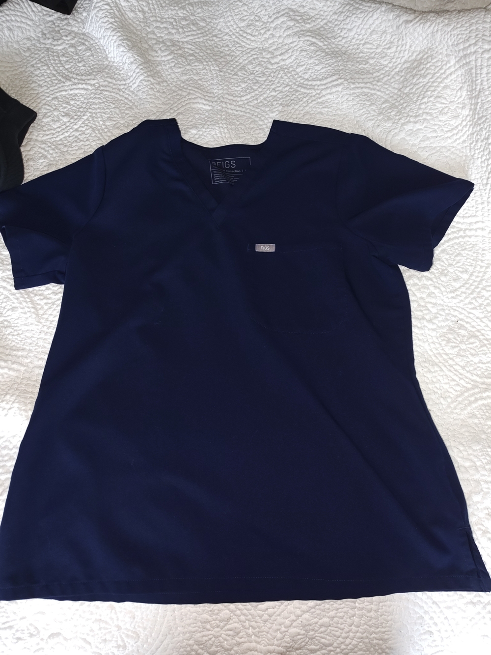 FIGS Kids Navy V-Neck Pocket Scrub Top